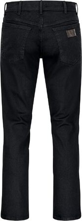 Чоловічі джинси Wrangler Texas Regular Fit Stretch — прямі денімові штани з бавовни, Black Overdye (чорний)