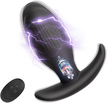 Анальний вібратор SXOVO з 7 режимами електрошоку та 7 режимами вібрації. Силіконовий анальний плагін для стимуляції простати та масажу G-точки. Іграшка для дорослих для чоловіків та жінок.