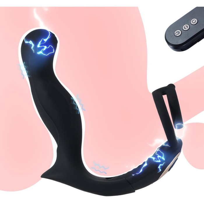 Анальний вібратор з електрошоком NAIXBTY для чоловіків: комплект з 3 електрошоком та 7 режимами вібрації, стимулятор простати, масажер, Buttplug, SM іграшка