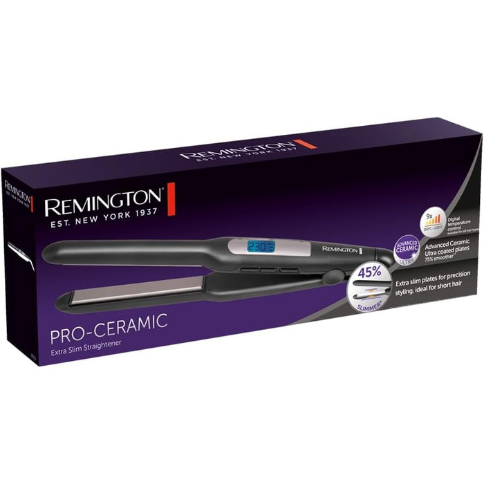 Випрямляч для волосся Remington Ceramic Straight S3500 з керамічним турмаліновим покриттям, чорний