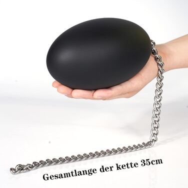 Анальний плаг з нержавіючої сталі з ланцюжком, анальний м'яч, кулі для ануса, великі овальні анальні плаги, анальні кулі трьох розмірів, анальний дилататор з великим анальним м'ячем. Іграшки для дорослих для чоловіків та жінок (M)