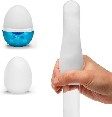 Яєчний масажер Tenga Egg Snow Crystal, білий, універсальний розмір