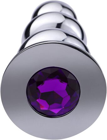 Анальний плагін з нержавіючої сталі з кристалами для простати - стимуляція, мастурбація (3 кульки)