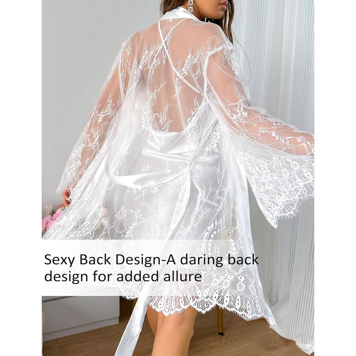 Халат жіночий FEOYA з коротким рукавом, нічна сорочка, легкий бандаж, білий, XL