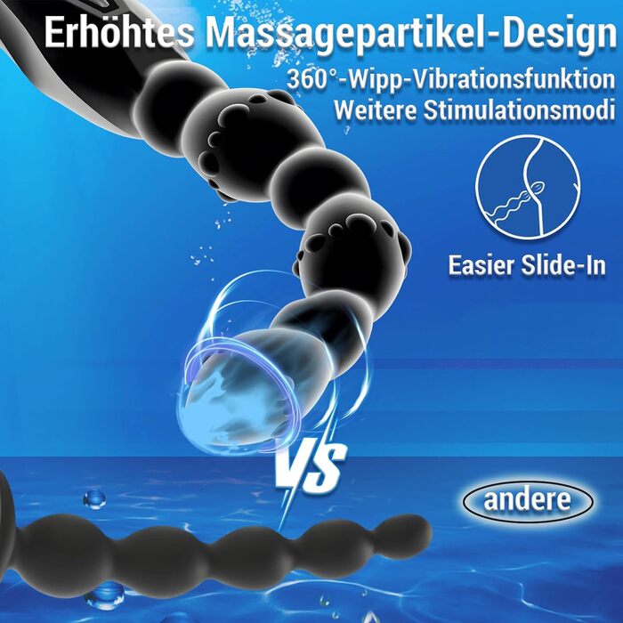 Вібруючий анальний масажер для простати LYMAIS - стимуляція G-точки, 10 режимів, комплект