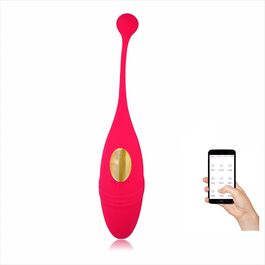Силіконовий вібруючий яєчко-вібратор з дистанційним керуванням, з додатком, 9-рівнів вібрації, стимуляція G-точки та клітора, вібруючий анальний плагін, іграшка для дорослих для жінок та пар (червоний)