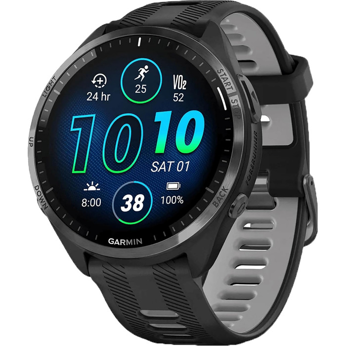 Смарт-годинник Garmin Forerunner 965 DLC Titan GPS, чорний/світло-сірий, унісекс