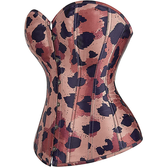 Корсет жіночий ADELCE, квітковий принт, леопардовий, для підкреслення талії, стильний вінтажний дизайн (XS)