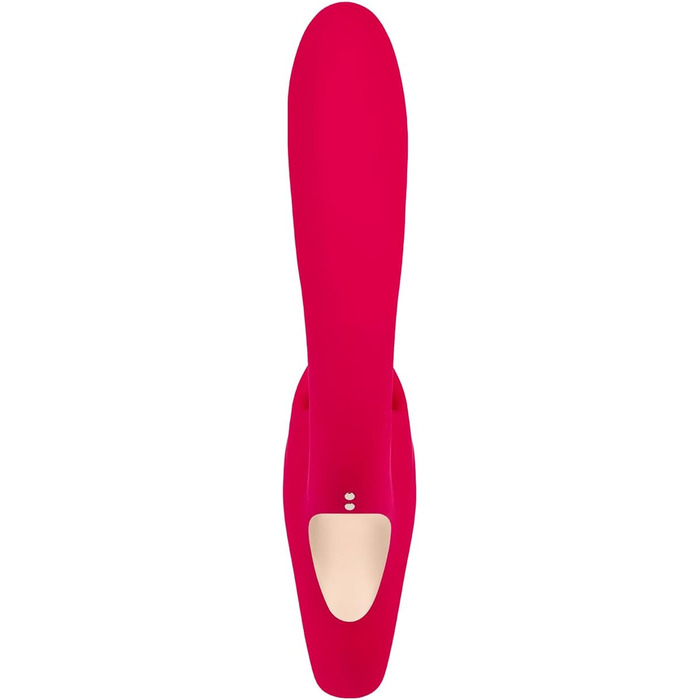 Вібратор EIS Silikon-Rabbit з масажером клітора, 21.5 см, водонепроникний (IPX7), акумуляторний, 2 мотори з 7 програмами вібрації, безпечний матеріал