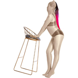 Боді-комбінезон BESYFAY для унісекс з нейлону, з капюшоном, рукавичками та 5 пальцями (колір коричневий, з масажними силіконовими вставками)