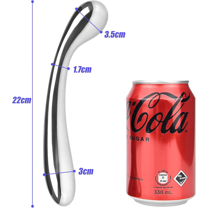 Анальний вібратор Roluck з подвійним наконечником з металу для чоловіків та жінок