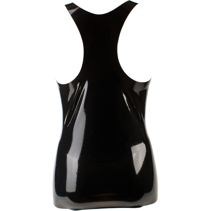 Латексний топ Rubberfashion - Короткий бюстгальтер з латексу - Підкреслений м'язовий рельєф - Чорний латексний топ для жінок та чоловіків, 0.4 мм