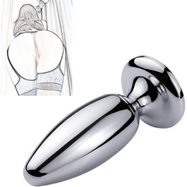 Анальний плаґер з нержавіючої сталі з кристалом для стимуляції простати. Іграшка для стимуляції ануса, для чоловіків, жінок та пар. (Одиночний плаґер)