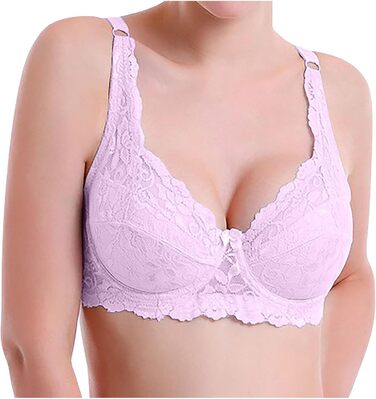 3 шт. комплект жіночої бюстгальтера без кісточок CXCX Push Up мереживний, чорний, рожевий, білий, регульовані бретелі, комфортний, для щодня, 95C