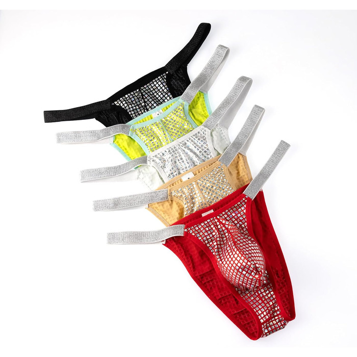 Танга чоловічі Detwen, мереживні, 3 шт. - сексуальна білизна для чоловіків