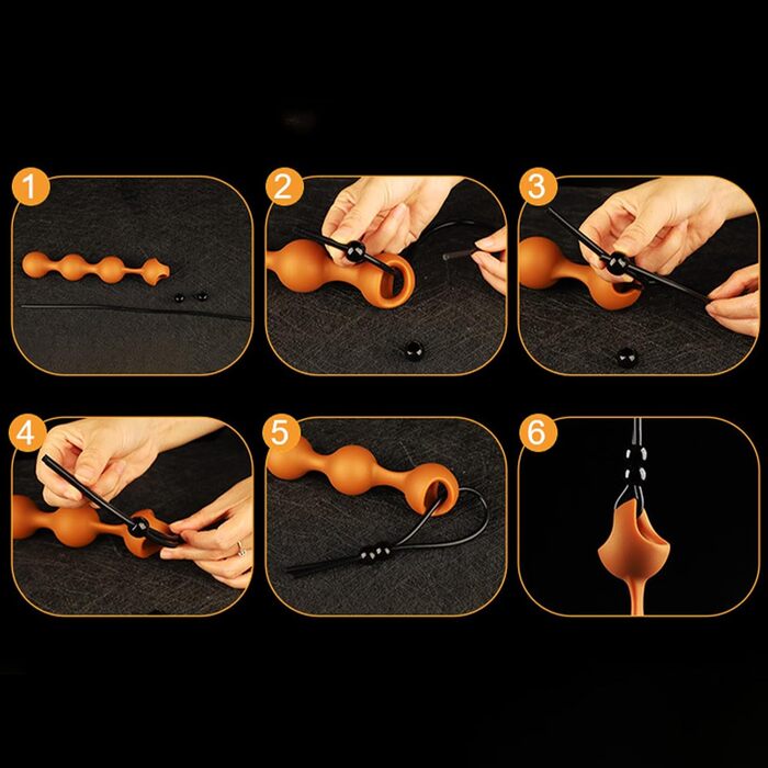 Анальні кульки з рідкого силікону Youxclian - 5 розмірів. Стимуляція G-точки, мастурбатор, для жінок та чоловіків.