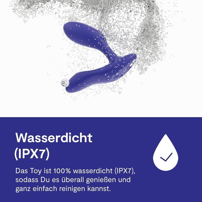 We-Vibe Vector: Масажер простати та перинеума для чоловіків - анальний секс-іграшка з пультом дистанційного керування - Bluetooth, силікон, блакитний