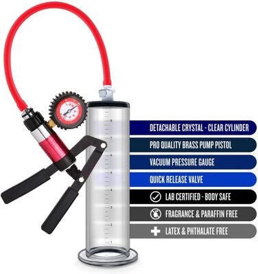 Професійна чоловіча вакуумна помпа для збільшення статевого члена з 5 розмірами силіконового шланга та набором для тренування