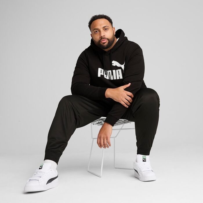 Чоловіча толстовка з капюшоном Puma ESS No. 1 Logo Hoodie чорна, розмір 4XL