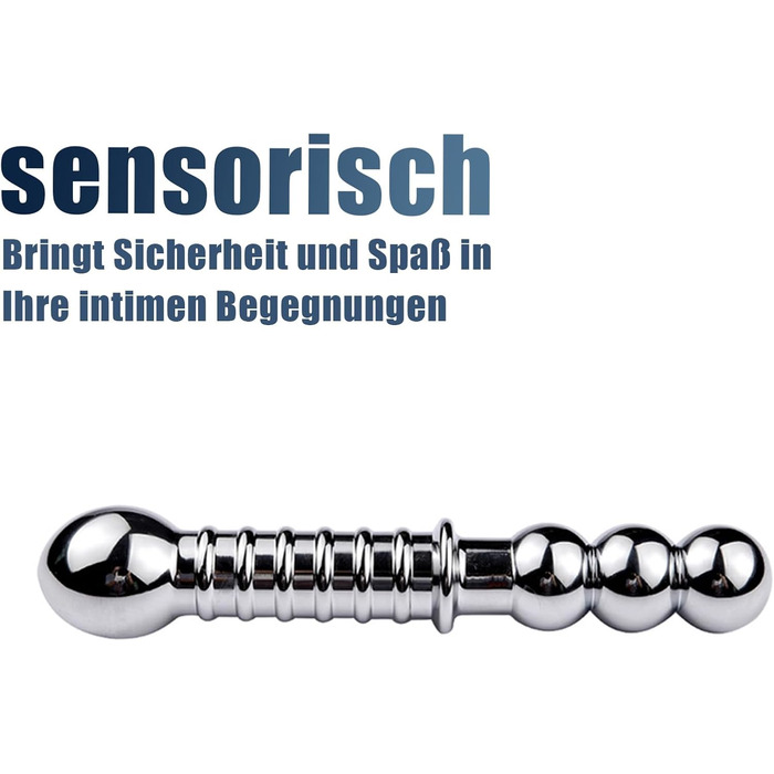 Анальний плагін з подвійним голівкою SM Metall - BDSM, еротичне рабство, дилдо, мастурбація, плагін для анального сексу, фетиш, прогресивний аналовий плагін для чоловіків, жінок, пар