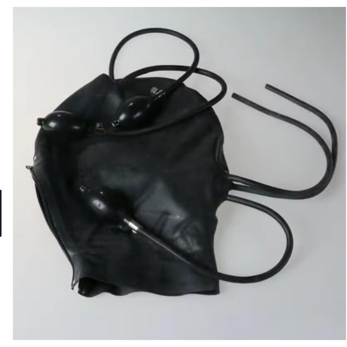 Костюм з латексу Gaylop з маскою та надувним шлангом, чорний