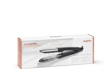 Парова праска для волосся BaByliss Steam Shine ST496E з XL турмалін-керамічними пластинами та іонною функцією проти особливого пухнастість