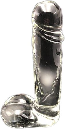 Скляний дildo XXL ScreaAss 21.5 см: кришталевий анальний плуг для дорослих, прозорий, 45 мм