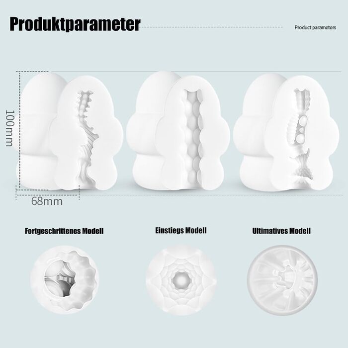 Мастурбатор для чоловіків 3 шт. TPE, компактний, для початківців та досвідчених, мастурбатор-іграшка