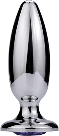 Анальний плаґер з нержавіючої сталі з кристалом для стимуляції простати. Іграшка для стимуляції ануса, для чоловіків, жінок та пар. (Одиночний плаґер)