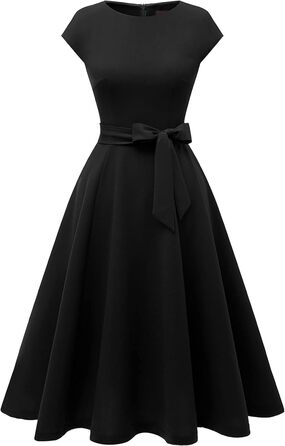 Сукня коктейльна DRESSTELLS жіноча оксамитова чорна, стиль 1950-х, довжина міні, для вечірки, весілля, рокабілі, з під'юбником, розмір XXL
