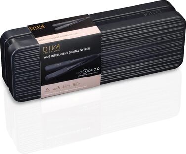 Професійний цифровий випрямляч для волосся Diva Pro Styling Wide — широкі керамічні пластини, рівномірний розподіл тепла, чорний