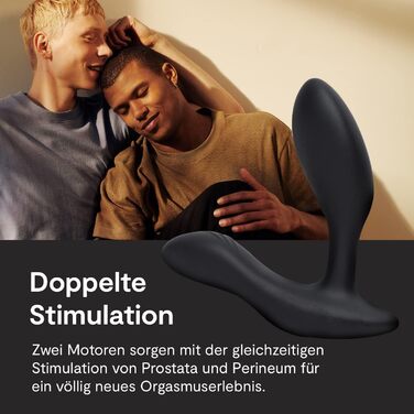 We-Vibe Vector + Virbierender Anal Plug: Масажер простати та периануму для чоловіків, дистанційне керування, додаток, гнучкий силіконовий секс-іграшка (чорний)