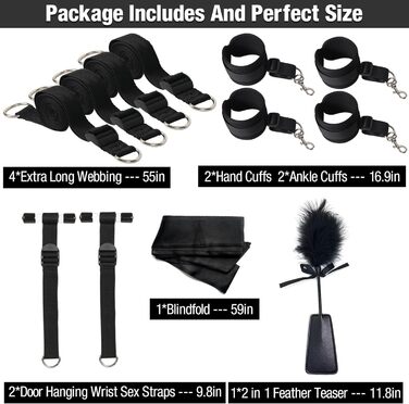 Набір для БДСМ-фетшингів: кайдани, наручники, мотузки, петиш та маска для початківців