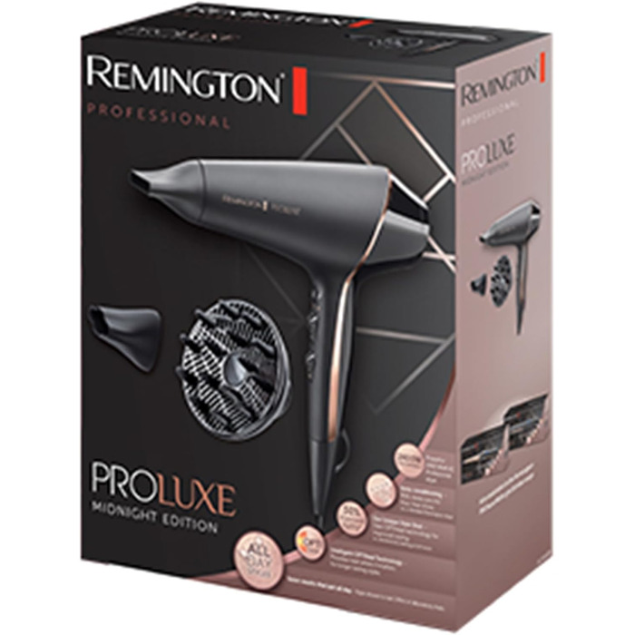 Випрямляч для волосся Remington PROluxe Midnight S9100B з керамічними пластинами 110 мм, цифровим дисплеєм та технологією OPTIheat (150-230°C)