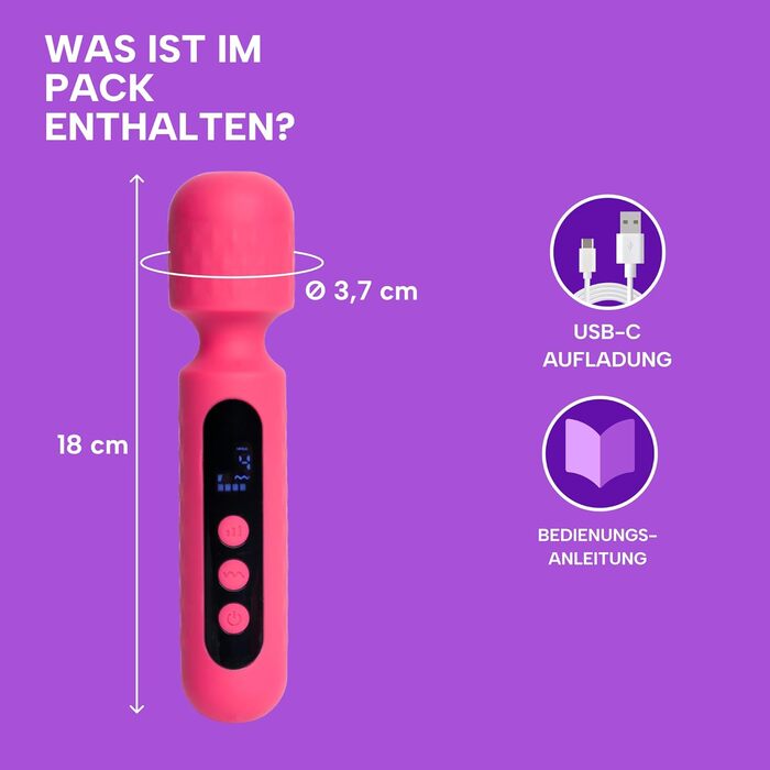 Вібратор жіночий MySecretCase Magic Wand з 4 насадками для стимуляції клітора та G-точки, 10 режимів, водонепроникний IPX6, USB-зарядка