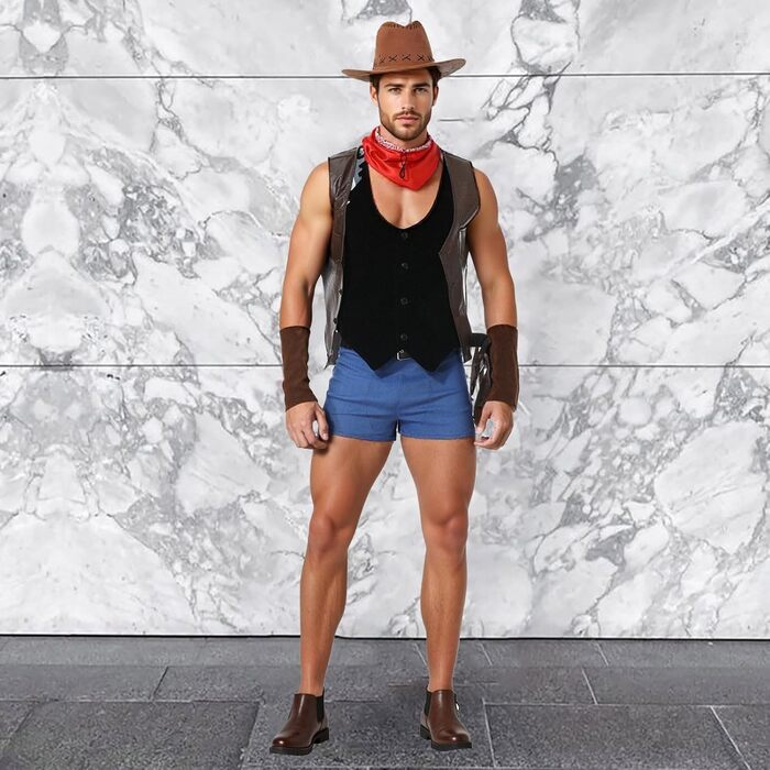 Костюм моряка для чоловіків Rrongwn: сексуальна нижня білизна, косплей, сет сексуальної білизни, ретро, костюм слуги, коричневий