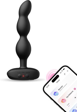 Вібратор анальний LOVENSE Ridge з пульсацією та ротацією, анальний плаг для чоловіків та жінок, з пультом дистанційного керування