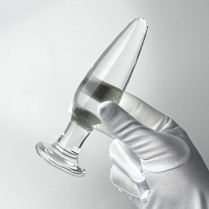 Анальні іграшки для дорослих: набір з 3 шт. (кришталь, конічної форми) для стимуляції G-точки, для жінок, чоловіків, пар