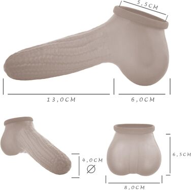 Штучний презерватив-накладка на пеніс з дизайном кукурудзи (13 см)