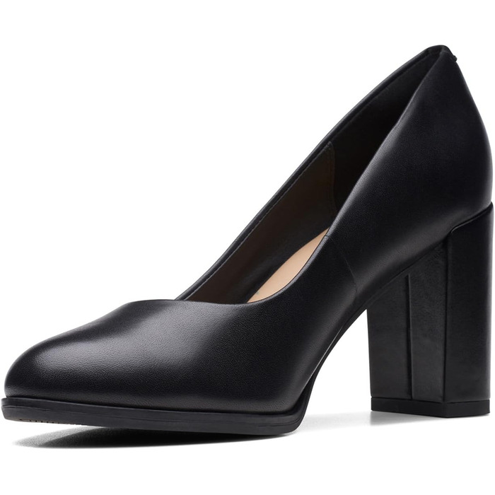 Жіночі туфлі-човники Clarks Freva85 Court, шкіряні, чорні, розмір 38 EU