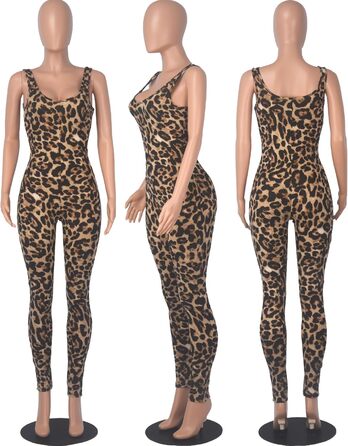 Жіночий комбінезон HKWZYY з леопардовим принтом