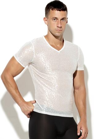 Костюм для рейву Casey Kevin для чоловіків, мереживний комплект (M, білий)