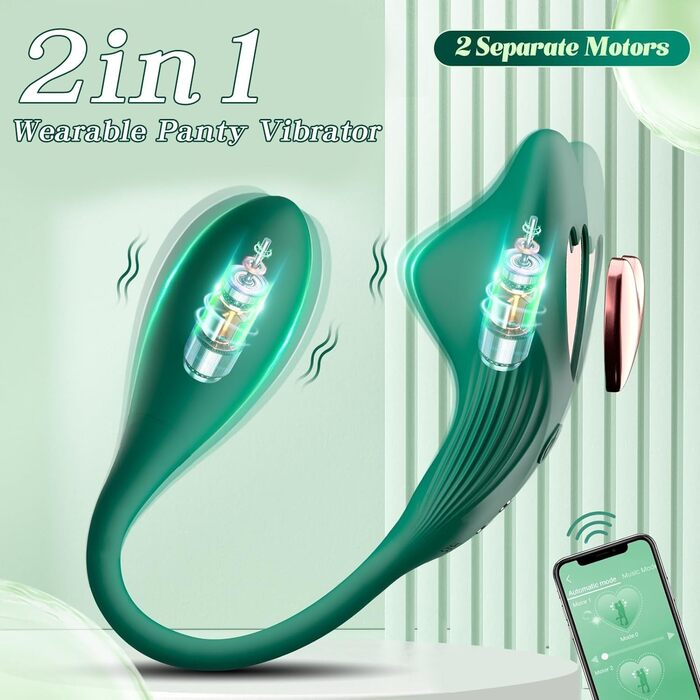 Вібратор G-Punkt Butterfly з керуванням через додаток та пультом дистанційного керування. Портативний вібратор-трусики з 10 режимами вібрації для жінок.