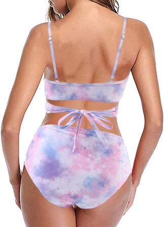 БІКІНІ JFAN з рюшами, пов'язування, пуш-ап, висока талія, 2 шт.