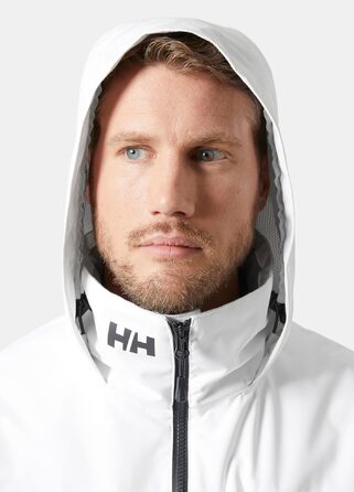Чоловіча утеплена куртка-мідлеєр Helly Hansen Midlayer Crew Jacket 2.0 з капюшоном, водонепроникна outdoor-куртка, XL, біла