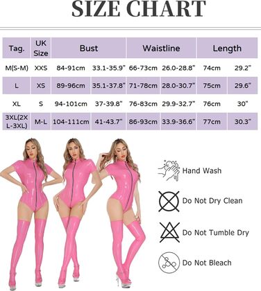 Комбінезон з латексу Maeau для жінок, білий (S, рожевий), комбінезон-боді, клубний, для сну, короткі рукави, розміри S, M, L, XL, 3XL