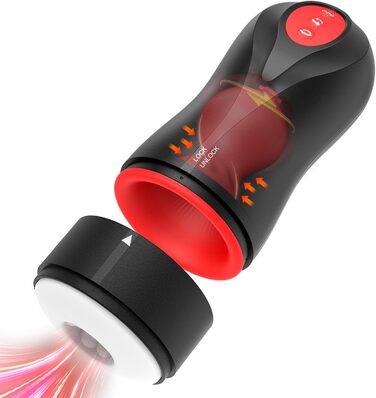 Електричний мастурбатор-чаша YcsLust з 10 вібраційними та 5 режимами всмоктування, водонепроникний, портативний