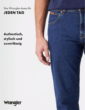 Чоловічі джинси Wrangler Texas Authentic Straight Fit, колір Darkstone Blue, 36W / 30L