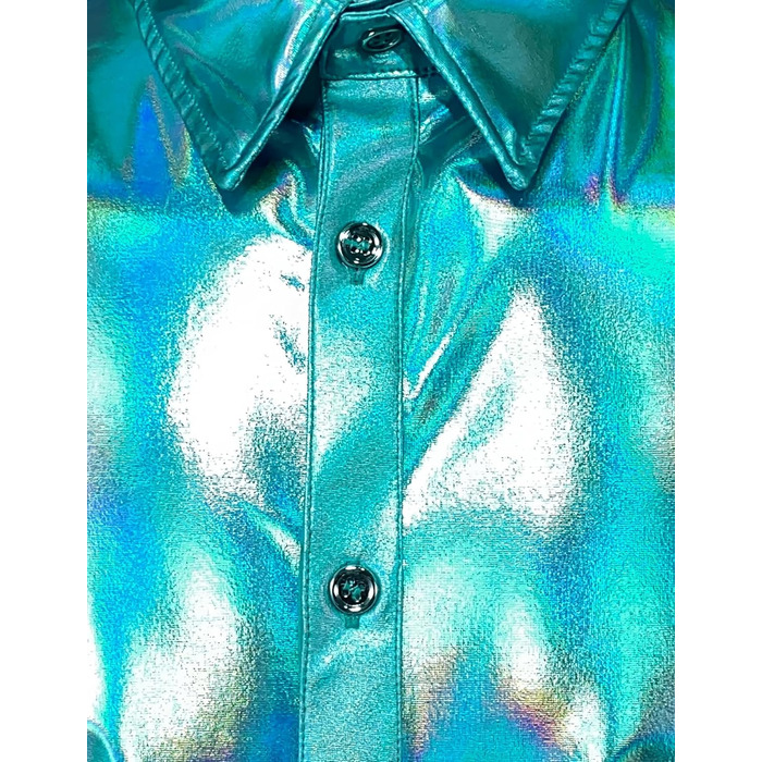 Чоловічий блискучий бронзовий костюм для нічного клубу JOGAL (синій блиск, розмір S)