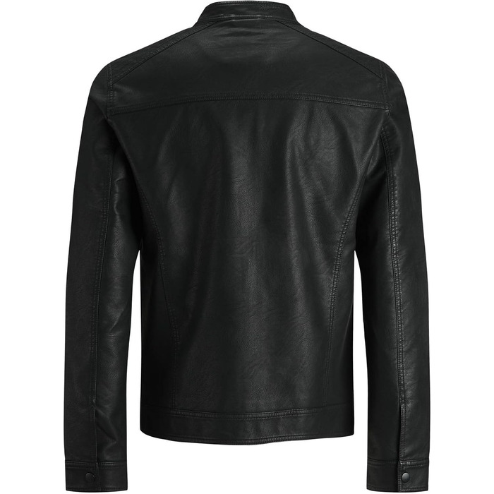 Чоловіча куртка з екошкіри Jack & Jones, чорна, розмір XL